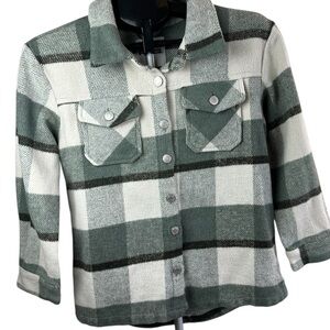 RSQ plaid flannel jacket / shacket Green Women’s Sz L